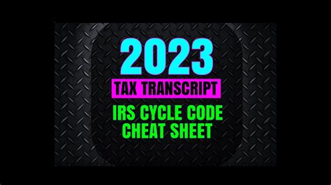 A 6-month extension can be granted. . Irs cycle code chart 2023